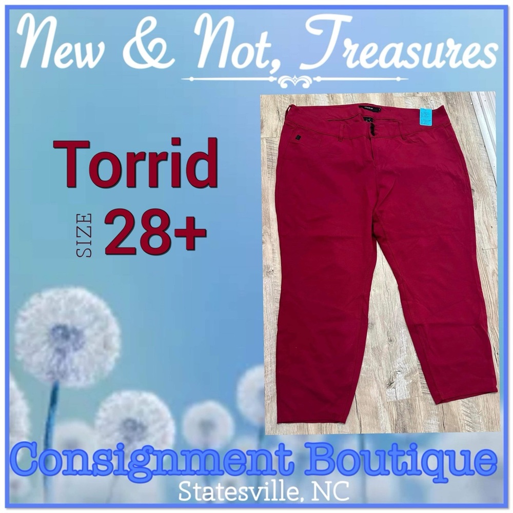 EUC Torrid Red Jegging 3-Button Stretch Women’s Plus Size 28